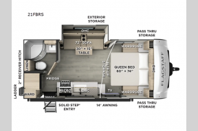 New 2026 Forest River RV Flagstaff Micro Lite 21FBRS Photo