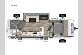New 2026 Forest River RV Cherokee Alpha Wolf 26DBH Photo