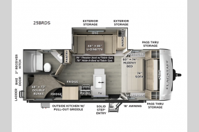 New 2026 Forest River RV Flagstaff Micro Lite 25BRDS Photo