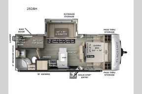 New 2026 Forest River RV Flagstaff Micro Lite 25DBH Photo