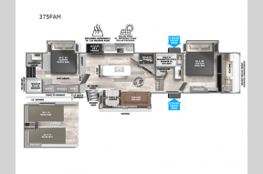 New 2025 Forest River RV Salem Hemisphere 375FAM Photo