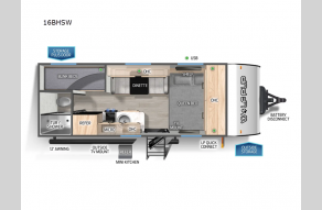 New 2025 Forest River RV Cherokee Wolf Pup 16BHSW Photo
