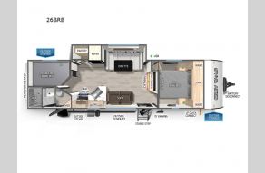 New 2025 Forest River RV Cherokee Grey Wolf 26BRB Photo