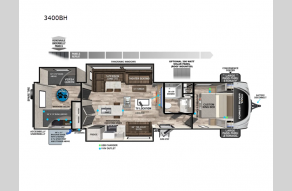 New 2025 Forest River RV Vibe 3400BH Photo
