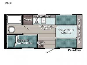 Kingsport Super Lite 16BHC Floorplan Image