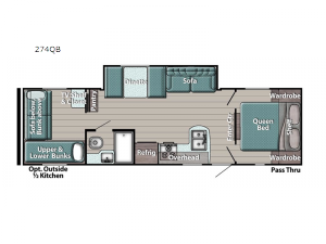 Kingsport Ultra Lite 274QB Floorplan Image