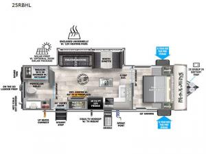 Salem Hemisphere Hyper-Lyte 25RBHL Floorplan Image