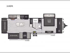 Premier Ultra Lite 31REPR Floorplan Image