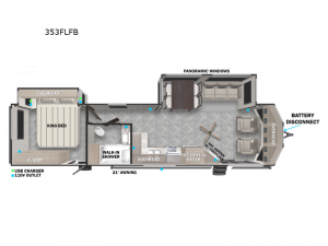 Wildwood Lodge 353FLFB Floorplan Image