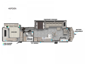 Wildwood Lodge 40FDEN Floorplan Image