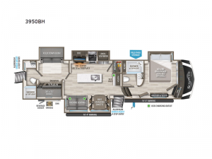 Solitude S-Class 3950BH Floorplan Image