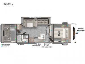 Wildwood X-Lite 28VBXLX Floorplan Image