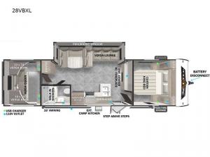 Wildwood X-Lite 28VBXL Floorplan Image