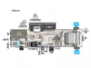 Wildwood Heritage Glen Hyper-Lyte 26BHHL Floorplan Image
