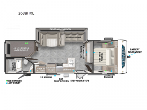 Salem Cruise Lite 263BHXL Floorplan Image