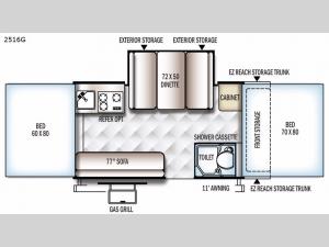 Rockwood Premier 2516G Floorplan Image