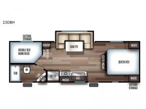 Cherokee Grey Wolf 23DBH Floorplan Image