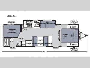 Apex Ultra-Lite 288BHS Floorplan Image