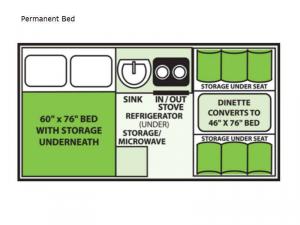 Classic Permanent Bed Floorplan Image