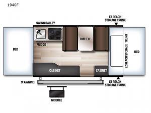Rockwood Freedom Series 1940F Floorplan Image