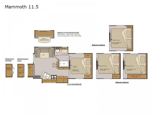 Host Campers Mammoth 11.5 Floorplan Image