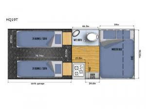 Black Series Camper HQ19T Floorplan Image