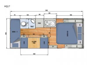 Black Series Camper HQ17 Floorplan Image
