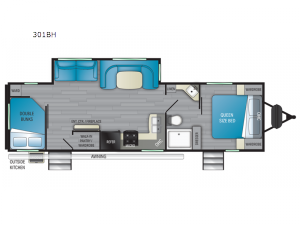Sundance Ultra Lite 301BH Floorplan Image