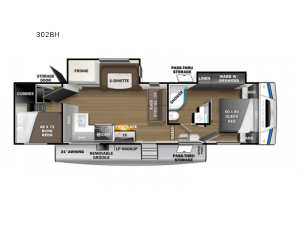Wildcat 302BH Floorplan Image