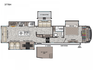 Cedar Creek 377BH Floorplan Image