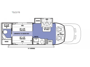 Sunseeker TS TS2370 Floorplan Image