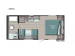 Trailmaster Super Lite 189DD Floorplan Image