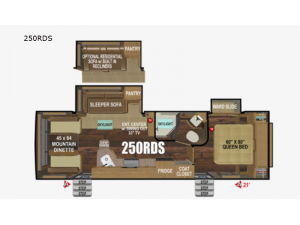 Black Stone Titanium Series 250RDS Floorplan Image