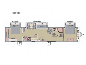 Georgian Bay GB44DQ Floorplan Image