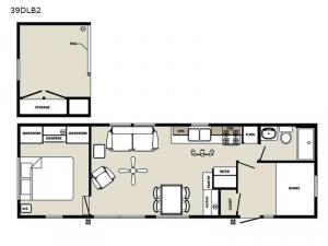 Quailridge 39DLB2 Loft Floorplan Image