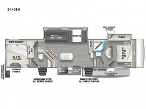 Sierra C-Class 3440BH Floorplan Image