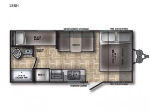 Shasta 18BH Floorplan Image