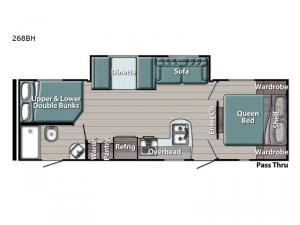 Conquest Ultra Lite 268BH Floorplan Image