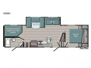 Conquest Ultra Lite 280BH Floorplan Image