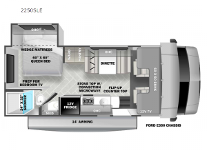 Sunseeker LE 2250SLE Ford Floorplan Image