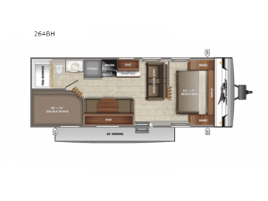 Jay Flight SLX 8 264BH Floorplan Image