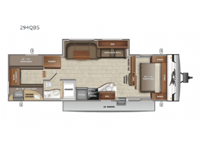 Jay Flight SLX 8 294QBS Floorplan Image
