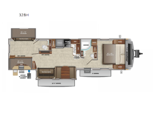White Hawk 32BH Floorplan Image