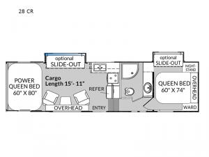 Genesis Supreme 28 CR Floorplan Image