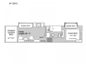 Genesis Supreme 34 GSXL Floorplan Image
