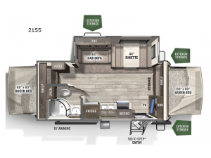 Flagstaff Shamrock 21SS Floorplan Image