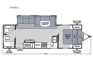 Apex Ultra-Lite 265RBSS Floorplan Image