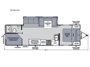 Apex Ultra-Lite 284BHSS Floorplan Image