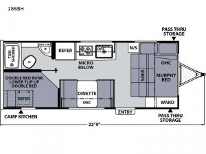 Apex Nano 186BH Floorplan Image
