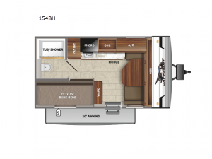Jay Flight SLX Western Edition 154BH Floorplan Image